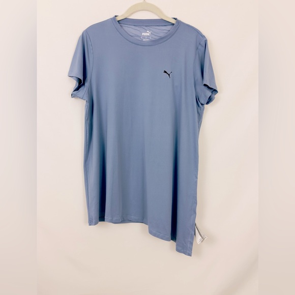 Puma Maternity Oversized Crew Neck Womens Blue T-Shirt Krinkle Back Side… - Picture 6 of 12
